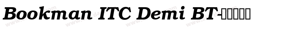 Bookman ITC Demi BT字体转换